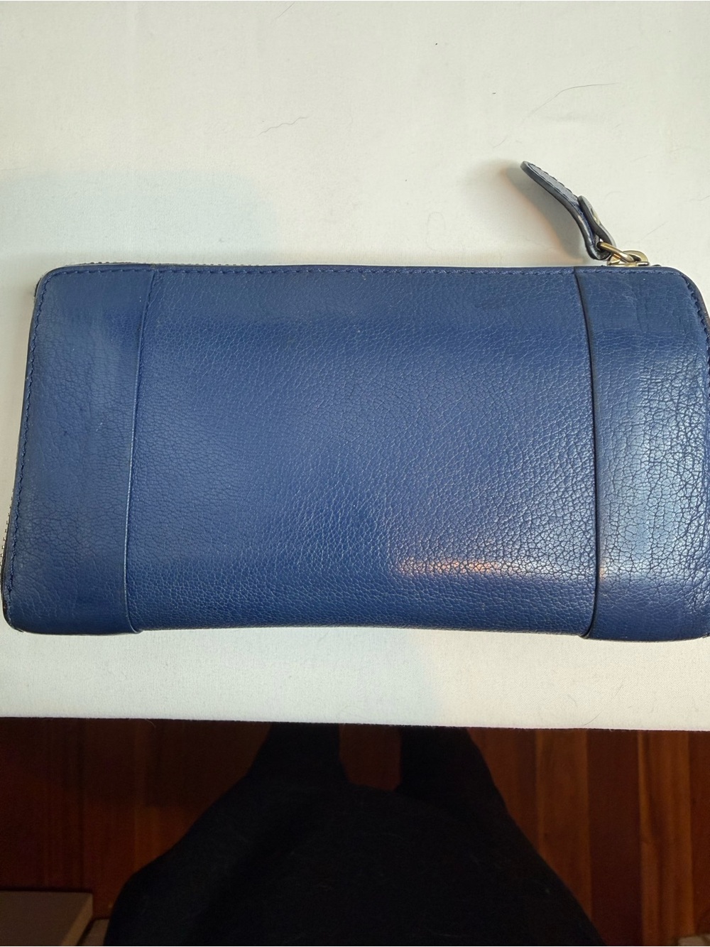 CHLOE VINTAGE ELISE BLUE LEATHER ZIP WALLET - Picture 14 of 16